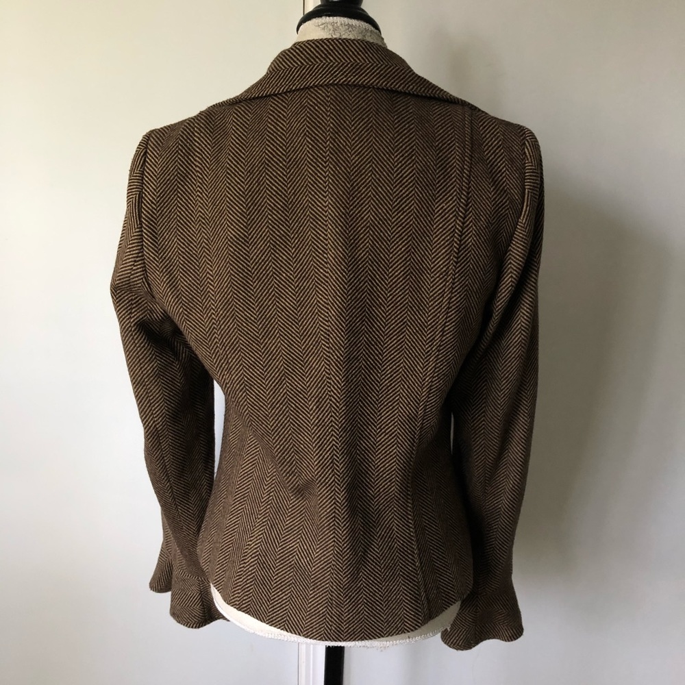 Vintage Bell Sleeve Blazer Herringbone - Picture 5 of 6